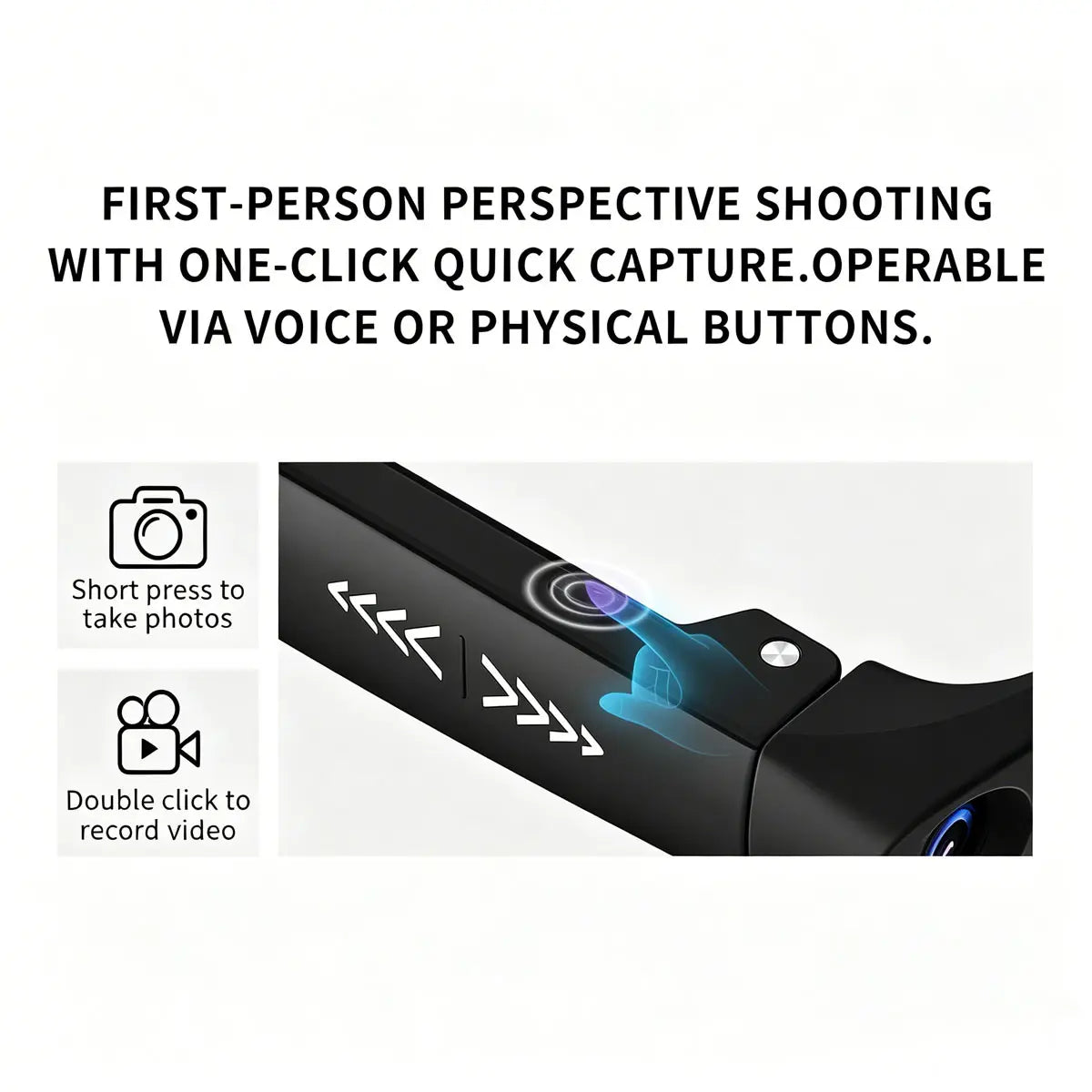 Wearable AI Smart Glasses - 12MP HD Camera for Video/Photo Capture, Real-Time Translation, AI Assistant, Open Earmug Design, Audio & Object Recognition (Sunglasses/Transparent)