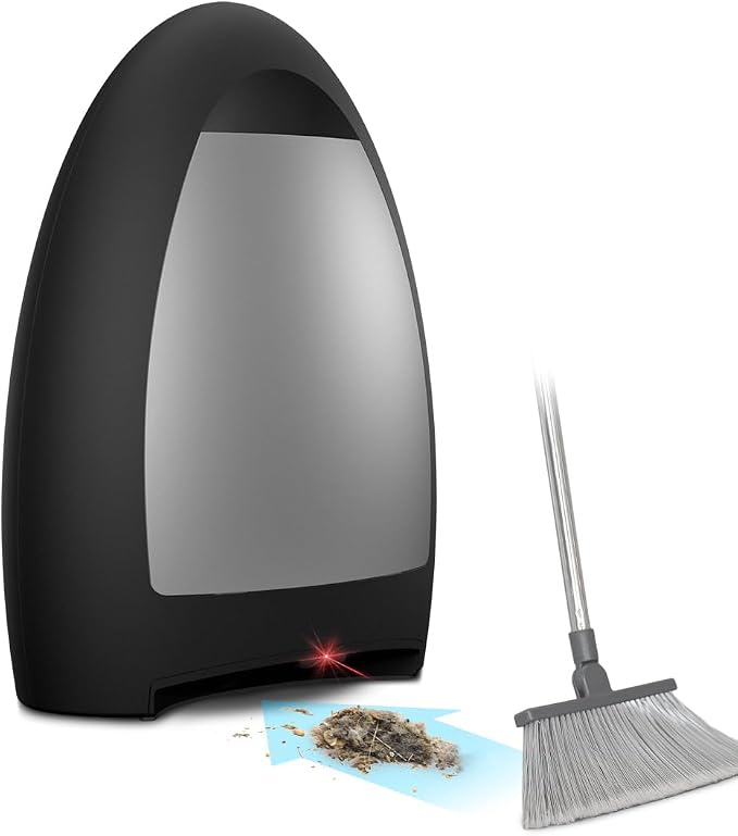 Smart Infrared Home Vacuum Dustpan Bagless: Powerful Suction Automatic Hair/Food Cleanup for Foot Traffic Pets Messy Eaters Kitchen Salons