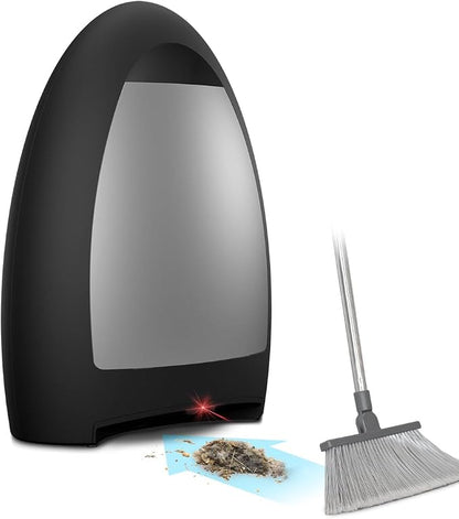 Smart Infrared Home Vacuum Dustpan Bagless: Powerful Suction Automatic Hair/Food Cleanup for Foot Traffic Pets Messy Eaters Kitchen Salons