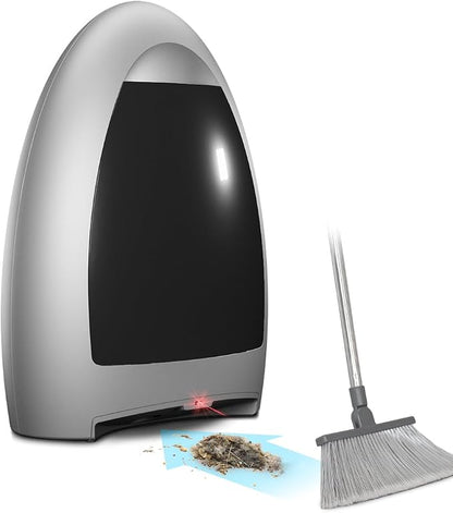 Smart Infrared Home Vacuum Dustpan Bagless: Powerful Suction Automatic Hair/Food Cleanup for Foot Traffic Pets Messy Eaters Kitchen Salons