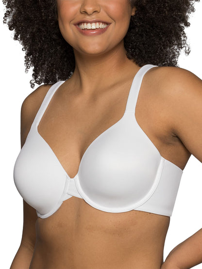 Vanity Fair Womens Light Lift Bra: Comfort Straps & No Poke Underwire (34B-44DD) Back Smoothing (78349) -White 36D