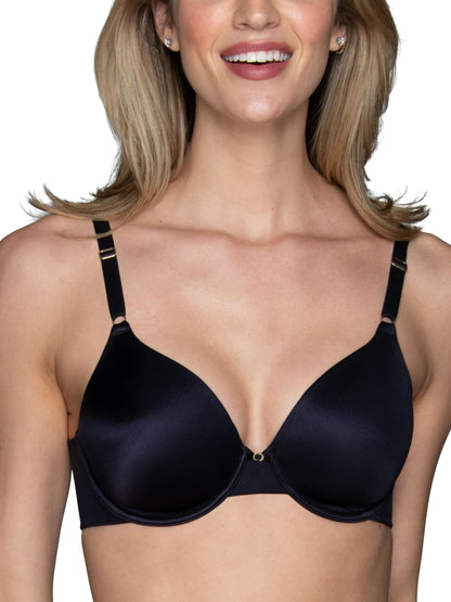 Vanity Fair Womens Full Coverage Beauty Back Smoothing Bra (34B-42D) Underwire-Black 34D