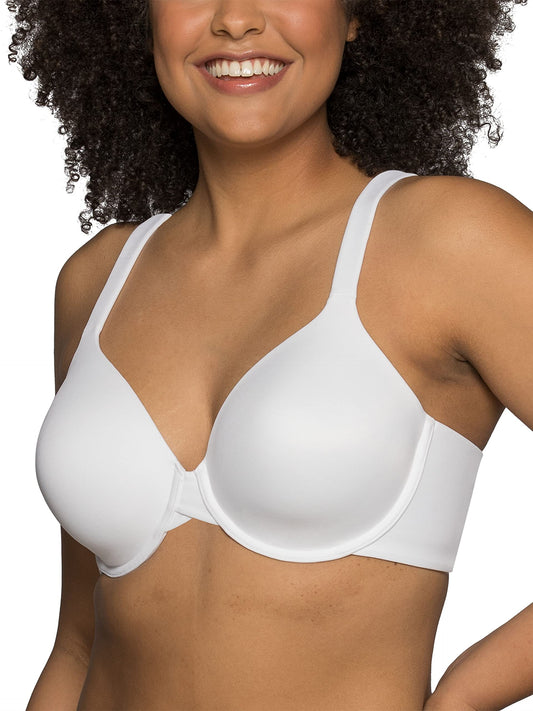 Vanity Fair Womens Light Lift Bra: Comfort Straps & No Poke Underwire (34B-44DD) Back Smoothing (78349) -White 36D