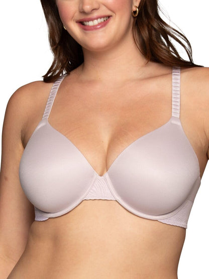 Vanity Fair Womens Effortless Underwire Bra Buttery Soft Fabric & Lightweight Memory Foam Cups up to DD Careless Lilac Lace