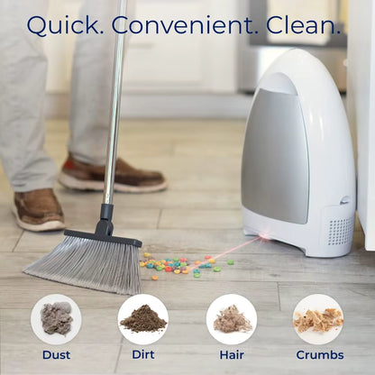 Smart Infrared Home Vacuum Dustpan Bagless: Powerful Suction Automatic Hair/Food Cleanup for Foot Traffic Pets Messy Eaters Kitchen Salons