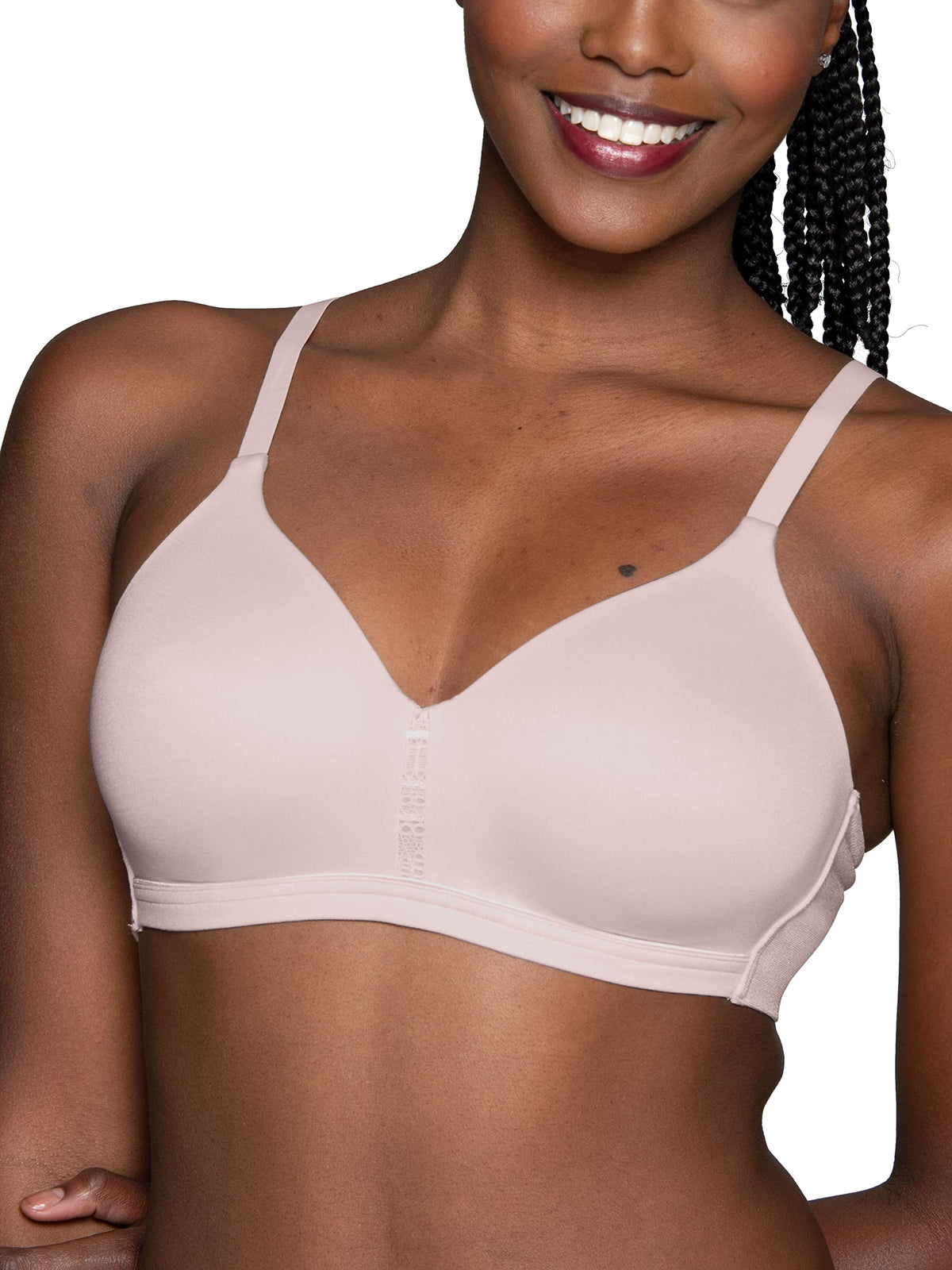 Vanity Fair Womens Wireless Beyond Comfort Bra with Seamless Back (34B-44DD) Average Figure-Quartz 40B